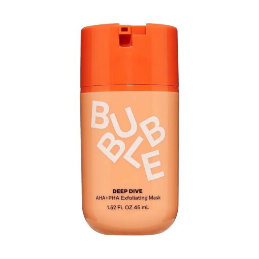 Bubble Skincare Deep Dive AHA + PHA Exfoliating Mask - Gentle Facial Exfoliator with Oil Control - Promotes a More Even Skin Tone - Skin Care Enriched with Azelaic Acid and Willow Bark Extract ( 45ml )