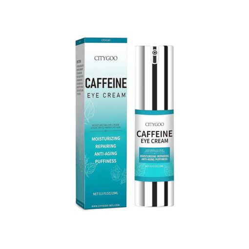 CITYGOO Caffeine Eye Cream : Under for Dark Circles and Puffiness - With Reduce Wrinkles Fine Lines - Bags under eyes Crows Feet Eye Lift Treatment For Women and Men