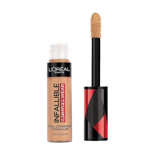 L'Oreal Paris Makeup Infallible Full Wear Waterproof Matte Concealer, Full Coverage, Caramel, 0.33 fl, oz .