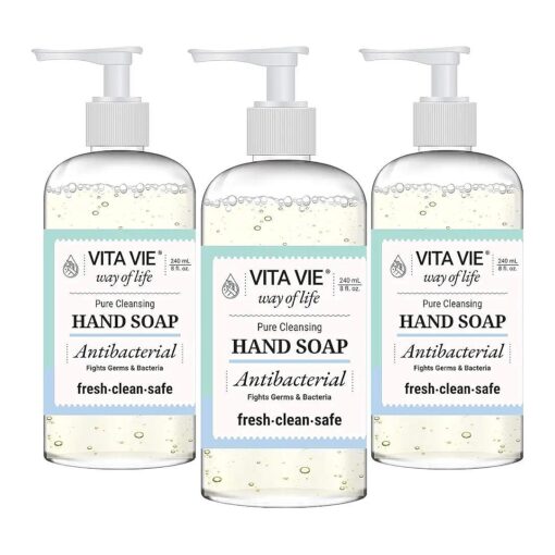 Hand Soap, 8 oz, 3-pack - Bulk Hand Cleansing Gel - Alcohol-free, Paraben-free, Sulfate-free, Cruelty-free - Made in America