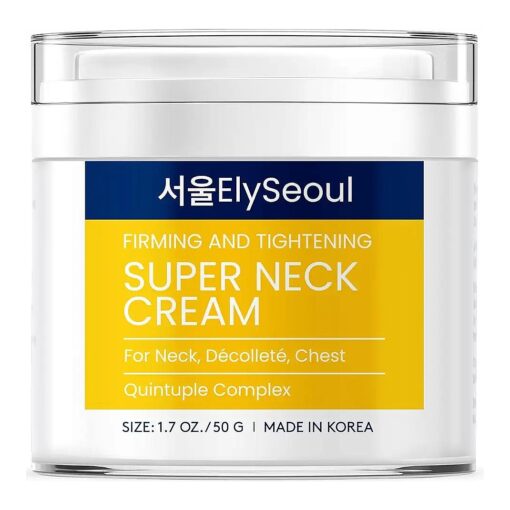 Super Neck Chest Wrinkle Cream - Advanced Tightening Firming Lifting - Korean Skin Care Anti-Aging with Collagen Hyaluronic Acid Niacinamide