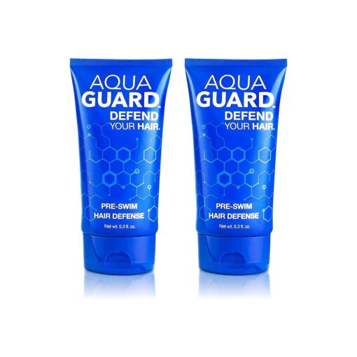 AquaGuard Pre-Swim Hair Defense | Made in California | Seriously, No More Swim Hair | Prevents Chlorine Damage + Softens Hair While Swimming | Color Safe, Leaves Hair Smelling Great | 5.3 oz ( 2 Pack )