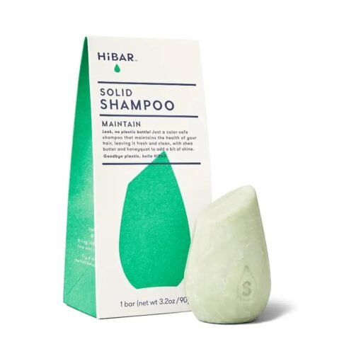 HIBAR Maintain Shampoo Bar - Ideal for Oily Hair, Reduces Oiliness and Gently Cleanses - Perfect for Frequent Washers & Styling Product Users - Shampoo for Oily Hair