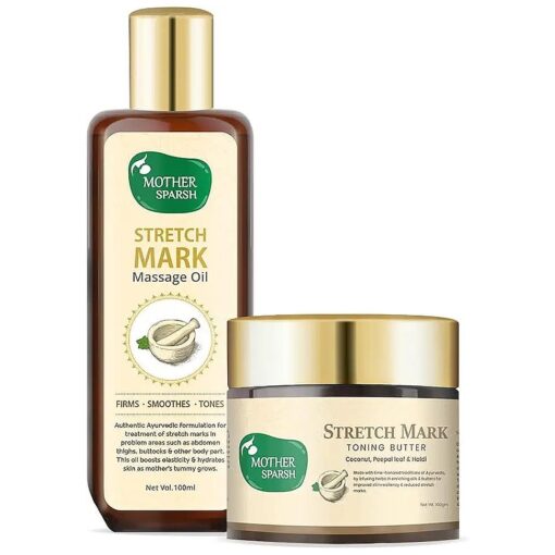 Stretch Mark Repair & Body Toning Kit with Stretch Mark Oil & Stretch Mark Toning Butter with Kachur, Peepal and Ayurvedic Formulation