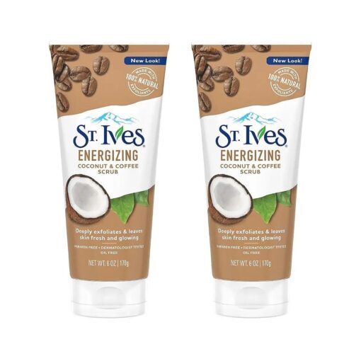 St. Ives Rise & Energize Coconut & Coffee Scrub, 6 oz ( Pack of 2 )