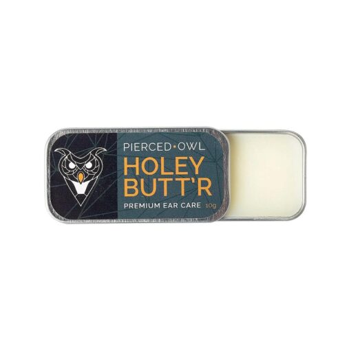 Pierced Owl Holey Butt ' r Premium Stretched Ear Lobe Cream, Vegan, 10g / .35 ounce