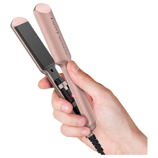 Ceramic Mini Hair Straightener, 1.5 Inch Wide Mini Flat Iron for Fast Straightening, Small Flat Iron Hair Straightener for Traveling, Portable Hair Iron with Dual Voltage and Storage Bag