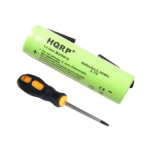 HQRP Battery Works with Philips Norelco 3.7V Li-Ion 422203612390 3611290 3606410 1050CC 1050X 1059X 1280X 1280XCC 1250X 1250XCC 1260X 1290X QT4070 Razor/Shaver + Screwdriver