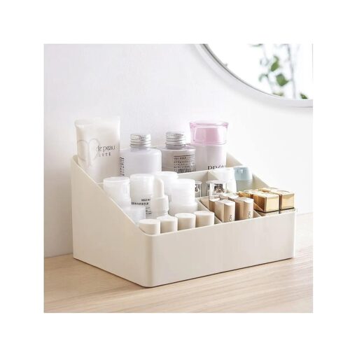 Cosmetic Storage Box, Desk organizers, Dresser Makeup Organizer for Perfumes, Nail Care Essentials, Skincare, Bathroom, Countertop, Multi-Purpose Plastic Tabletop for Storage & Display