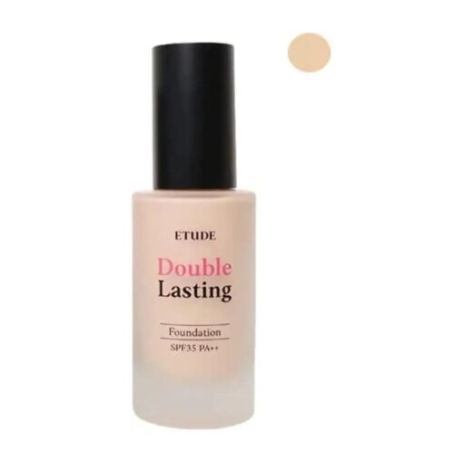 ETUDE New Double Lasting Foundation ( Neutral Beige ) SPF35/ PA++| High Coverage Weightless Foundation | 24-Hours Lasting Double Cover | Magnet-Like Adherence without Stickiness | Makeup Base