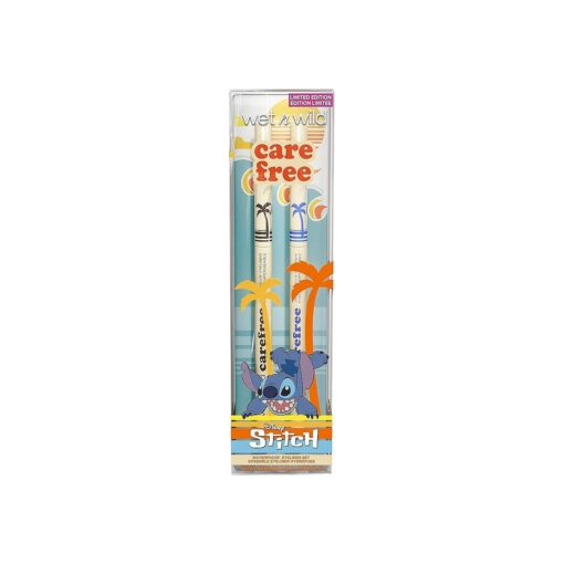 wet n wild Disney Lilo And Stitch Carefree Waterproof Eyeliner 2-Piece Set, Black And Blue, 16-Hour Wear