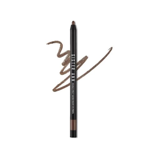 SISTER ANN Double Effect Waterproof Eye Pencil, Cinnamon Mocha Brown Eyeliner & Eye Shadow, 0.01 Fl, oz