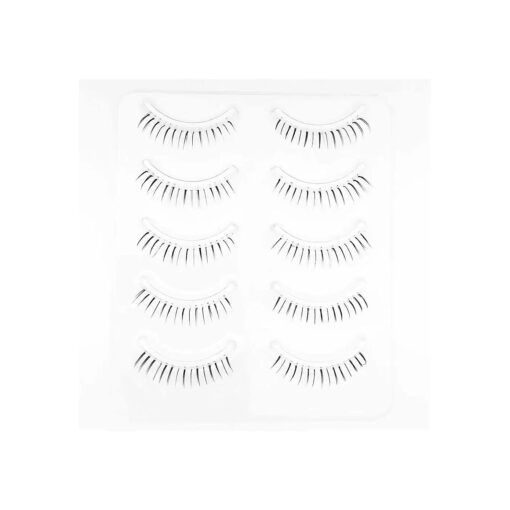 DAODER False Eyelashes Bottom Lashes Natural Look Wispy Clear Band Lower Lash Extension Soft Invisible Under Eyelashes 6mm 5Pairs ( Bottom Lashes Daring )