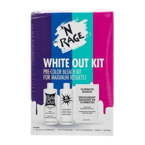 Bleach & Toner Kit, White Out Kit Pre Color Hair Bleach Kit