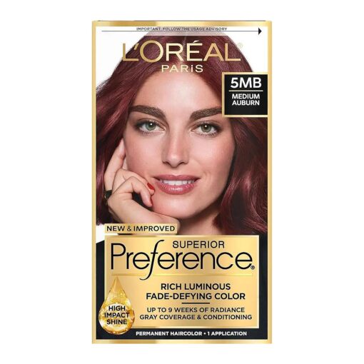 Superior Preference Fade-Defying Color + Shine System, 5MB Medium Auburn ( Packaging May Vary ), Pack of 1 ,