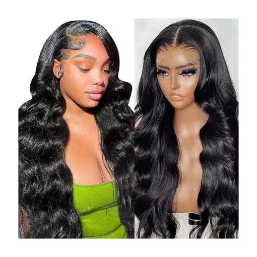 250 % Density 13x6 30 Inch HD Lace Front Wigs Human Hair Body Wave Lace Front Wigs Human Hair Pre Plucked Glueless Frontal Wigs Human Hair for Women Natural Hairline with Baby Hair Free Part