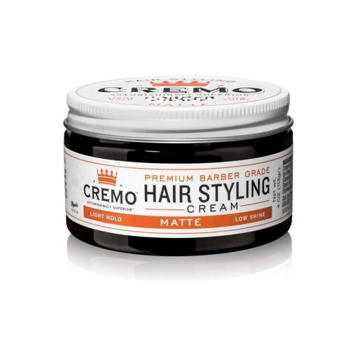 Cremo Premium Barber Grade Hair Styling Matte Cream, Light Hold, Low Shine, 4 Oz