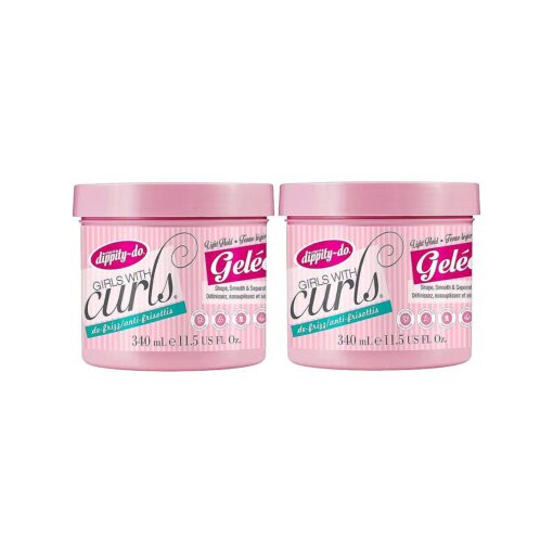 Dippity Do Girls with Curls Light Hold Gelee - Shape, Smoothe & Separate Your Curls - Formulated with Aloe, Vitamin E & Wheat Protein for Frizz-Free & Never Crunchy Curls - 340 mL/11.5 fl oz - 2 Pack