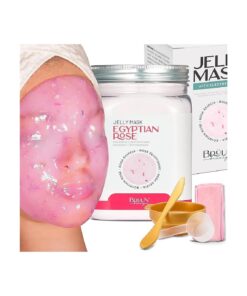 BRUUN Peel-Off Egyptian Rose Jelly Mask for Face Care - A 23 fl oz Rubber Mask Jar for 30 to 35 Treatments - A Skin Care Moisturizing Gel Mask of Spa Set for Men, Women and Adults