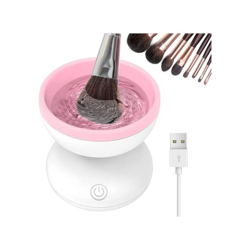 Electric Makeup Brush Cleaner Newest Design, Luxiv Wash Makeup Brush Cleaner Machine Fit for All Size Brushes Automatic Spinner Machine, Painting Brush Cleaner