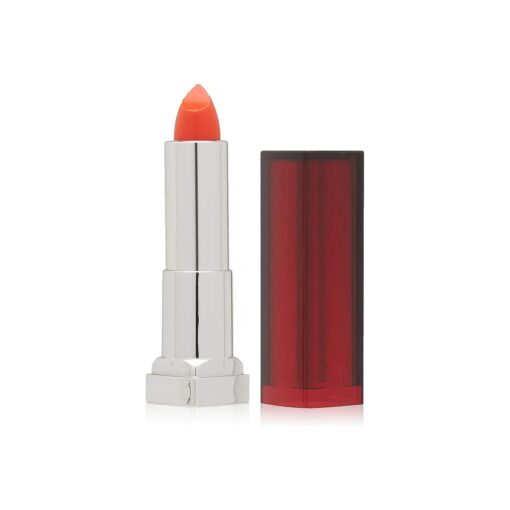 Maybelline New York Color Sensational Orange Lipstick, Satin Lipstick, Electric Orange, 0.15 oz, Pack of 1