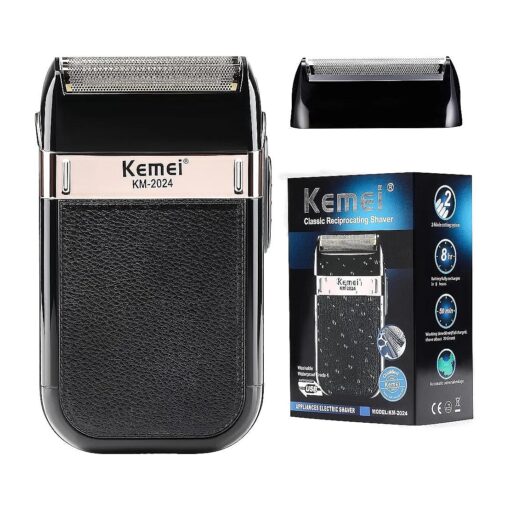 KEMEI Foil Shaver for Men, Waterproof Razor Shaver, Cordless Electric Rechargeable Shavers, Trimmer Razors Blade Washable Grooming Razor