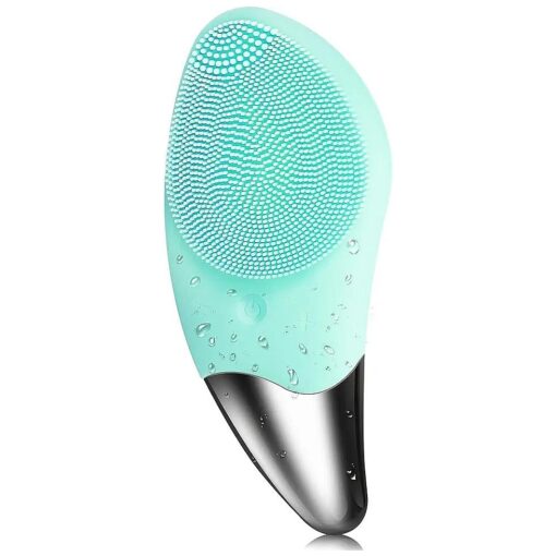 Sonic Facial Cleansing Brush, Electric Silicone Face Brush and Massager, Waterproof Silicone Face Scrubber for Deep Cleansing, Exfoliating, Rechargeable, for Girls Gifts