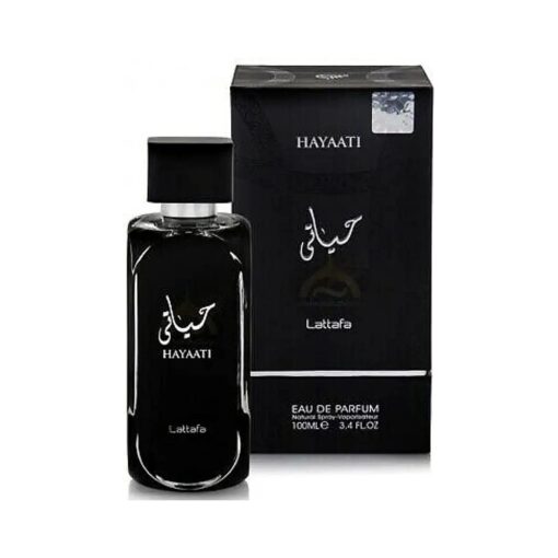 Lattafa Premium Collection Hayaati For Men, Hayaati Gold Elixir For Women & Hayaati Makeky Perfumes |EDP-100ML/3.4Oz| Musk & Woody Notes, ( Hayaati Men )