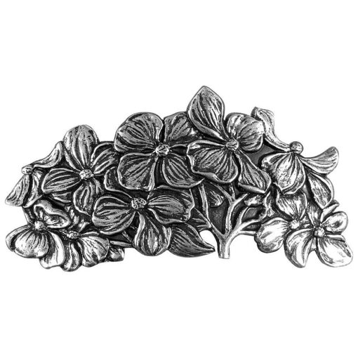 Dogwood Hair Clip, Hand Crafted Metal Barrette Made in the USA with a Large 80mm Clip by Oberon Design