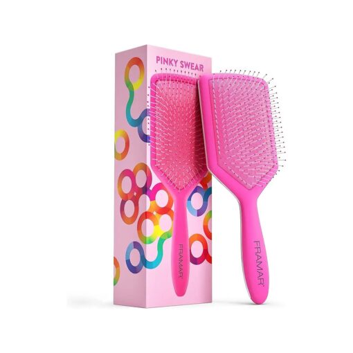 Framar Detangler Brush, Paddle Brush - Elegant Detangling Brush, No more Tangles Hair Brush - Hair Brushes for women, men and children ( Pink )