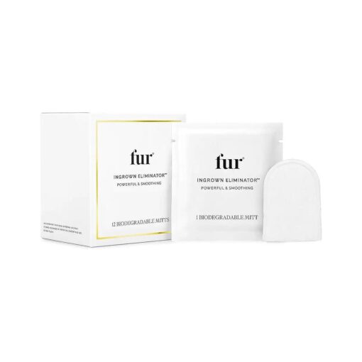 Fur Ingrown Eliminator- Post Hair Removal Care to Soothe Irritation and Eradicate Bumps - 12 Wipes