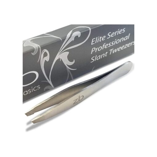 Elite Series Slant Tweezers - Surgical Grade Stainless Steel for Professionals ( Satin Finish )