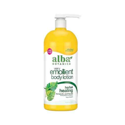 Alba Botanica Very Emollient Body Lotion, Herbal Healing, 32 Oz