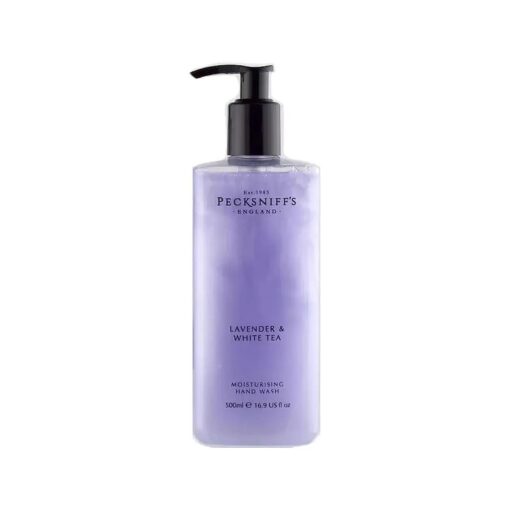 Pecksniff 's 16.9 Fluid Oz Hand Wash ( Lavender & White Tea ) - Gentle Cleanser for Sensitive Skin - Moisturizing & Hydrating - All Natural Cruelty Free Hand Wash - Vitamin B Enriched Hand Wash