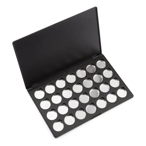 Empty Magnetic Eyeshadow Makeup Palette with 28Pcs 26mm Round Metal Pans