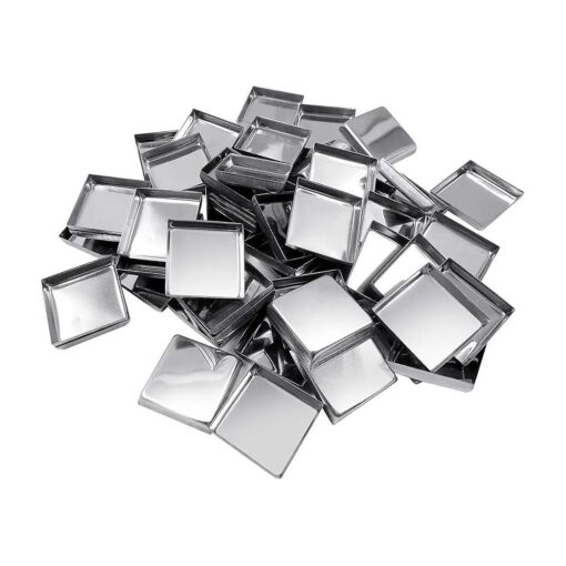 56 Pack Empty Square Metal Pans for Eyeshadow Palette Magnetic Makeup Palette ( 26mm )