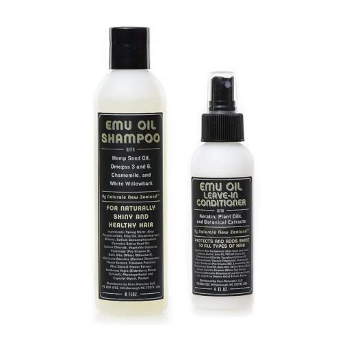 Emu Oil Shampoo and Leave-in Conditioner Set Sulfate Free with Special Keratin