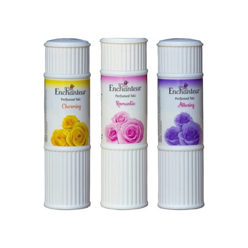 Perfumed Body Talcum Powder Charming, Romantic & Alluring Scent ( Pack of 3 X 100 g. ) by Enchanteur