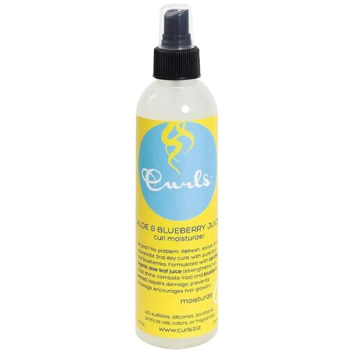 Curls Blueberry Bliss Aloe & Blueberry Juice Moisturizer - Refresh and Rejuvenate - Strengthens, Adds Shine, Combats Frizz - Encourages Hair Growth - Repairs and Prevents Breakage - 8oz