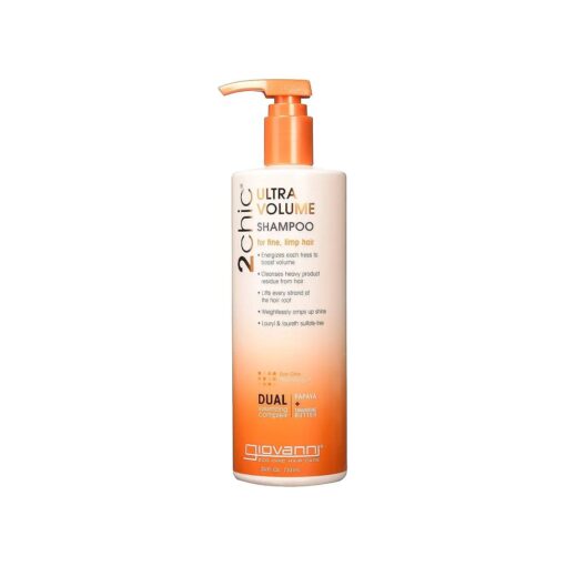 GIOVANNI - 2chic Ultra-Volume Shampoo with Tangerine and Papaya Butter- For Fine, Limp Hair - 24 Oz