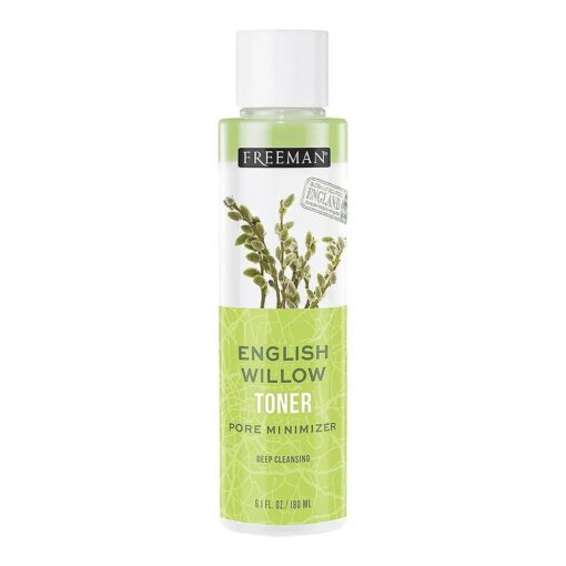 Freeman Exotic Blends Deep Cleansing English Willow Toner, Removes Makeup, Dirt, & Impurities, Clarifying Facial Toner, Pore-Minimizing, Hydrating Skincare Essential, 6.1 fl.oz./180 mL Bottle