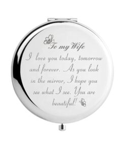 for Wife from Husband, for Her, Birthday Gifts for Women, to My Wife Personal Mirror, Wifey Gift ( Beautiful Wife )