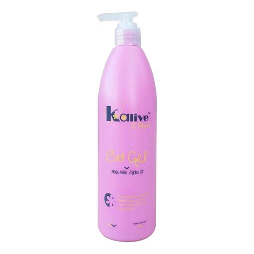 KALIVE Curl Gel 16 oz, for curly hair, This hair product for women, Defines all types of curls, waves, and hair textures, natural or permed .