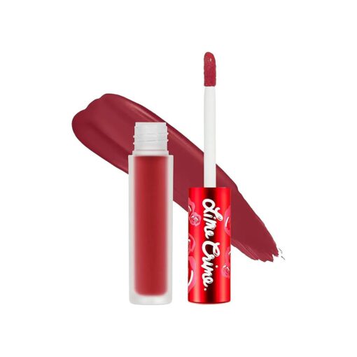 Lime Crime Velvetines Liquid Matte Lipstick, Red Rose ( Ruby Red ) - Bold, Long Lasting Shades & Lip Lining - Stellar Color & High Comfort for All-Day Wear - Talc-Free & Paraben-Free