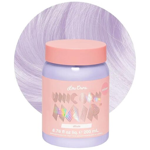 Unicorn Hair Mixer, Dilute - Damage-Free Semi-Permanent Hair Color Conditions & Moisturizes - Temporary Hair Dye & Tint Kit Has A Sugary Citrus Vanilla Scent - Vegan