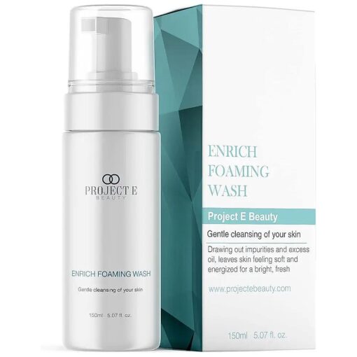 Project E Beauty Enrich Foaming Wash Gentle Cleansing | Moisturizing Daily Face Cleanser | Removes Dirt & Excess Oil | Brightens Skin | Hydrating Formulation | Clear & Smooth Skin | 150ml