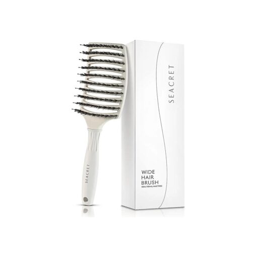 SEACRET Hair Brush - Paddle Brush, Ergonomic Detangling Hairbrush for Women, Men, and Kids, Curly Hair Brush, Boar Bristle Hair Brush suitable for All Hair Types .