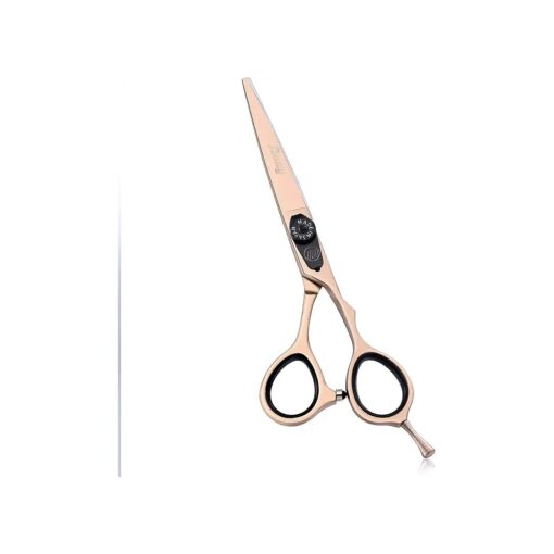 5.5" Hair Cutting Shear, Professional Barber Hairstylist Hairdressing Shear/Scissor Salon Razor Edge Shear with Engraved Adjustable Tension System, Japanese 440C SteelHair Scissors ( Gold )