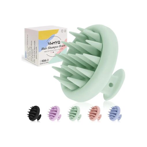 Soft Silicone Hair Scalp Massager Shampoo Brush, Upgraded Hair Scalp Scrubber for Dandruff Removal for Wet Dry Hair Scalp Brush Easily Reach the Root of Thick Curly Hair Scalp Massager Hair Growth