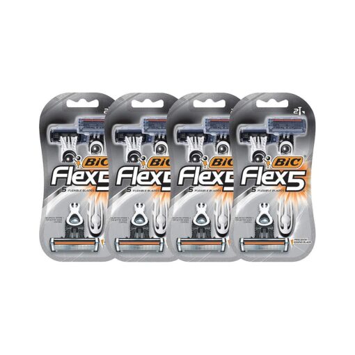 BIC Flex 5 Men 's Disposable Razor, 8-Count